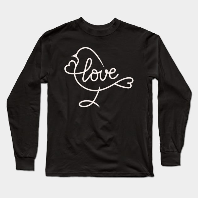 Lovebird Long Sleeve T-Shirt by TooplesArt